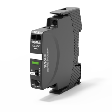 Typ ESX10-TC-DC48V von E-T-A: Erweitert die Produktgruppe »Elektronischer Überstromschutz« für DC 48 V Anwendungen.