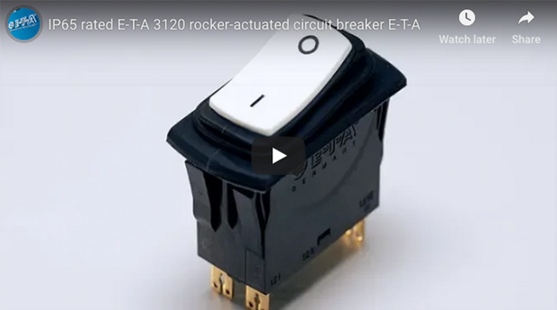 Image for page 'IP65 Rated 3120 Rocker-Actuated Circuit Breaker'