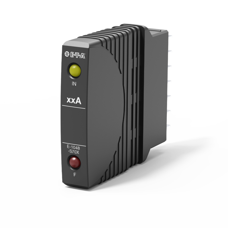 Typ E-1048-S7 von E-T-A: Der E-T-A Schaltverstärker für SPS Ausgänge E-1048-S7 ist ein Transistorschalter.
