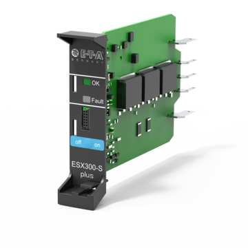 Typ ESX300-S plus von E-T-A: Gewährleistet mittels elektr. Strombegrenzung und -Lastabschaltung den sicheren Überstromschutz.